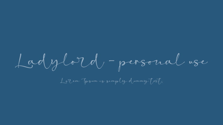 Ladylord - personal use Font