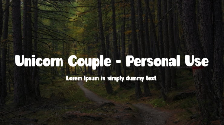 Unicorn Couple - Personal Use Font