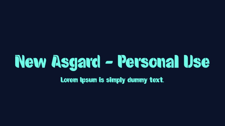 New Asgard - Personal Use Font
