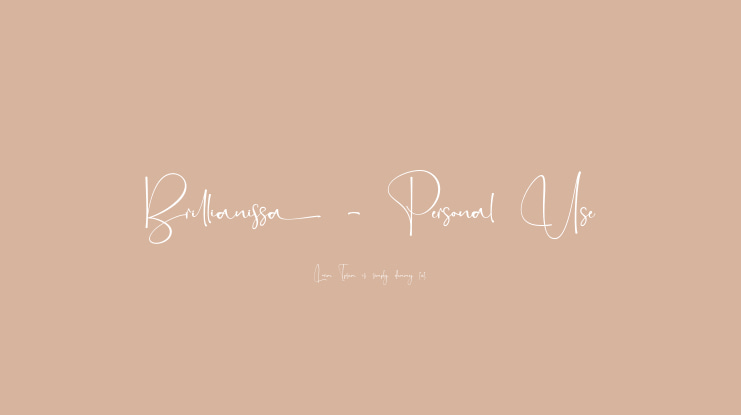 Brillianissa - Personal Use Font