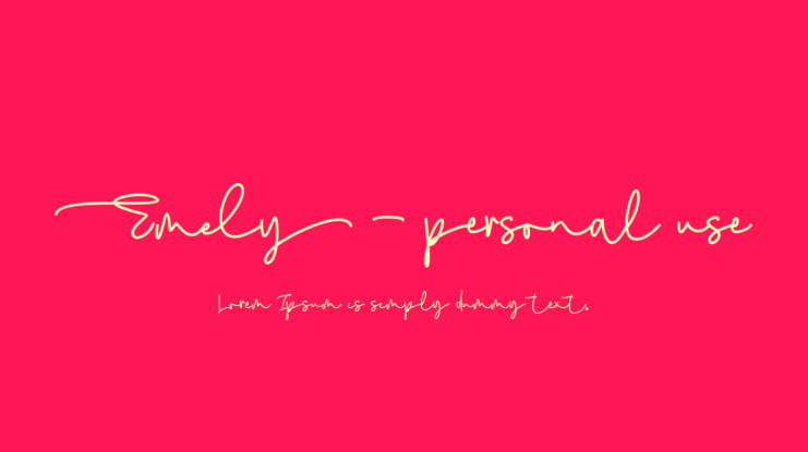 Emely - personal use Font
