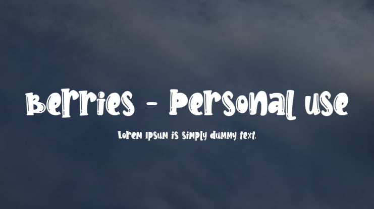 Berries - Personal use Font