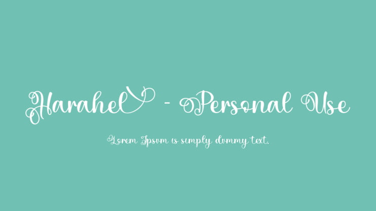 Harahel - Personal Use Font