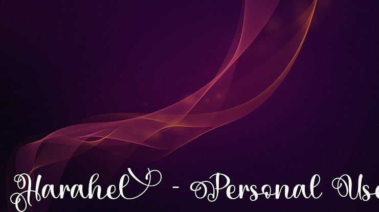Harahel - Personal Use Font