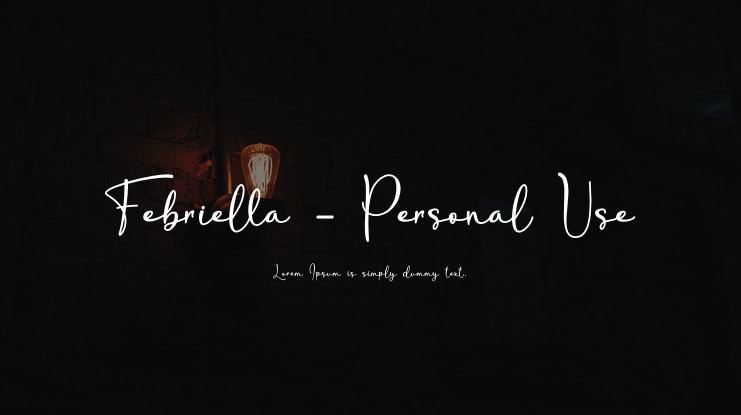 Febriella - Personal Use Font