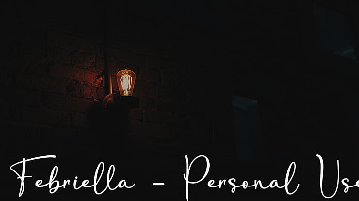 Febriella - Personal Use Font