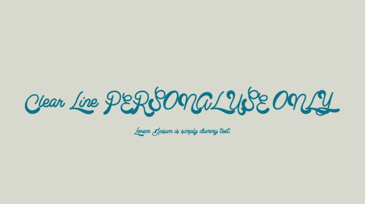 Clear Line PERSONAL USE ONLY Font