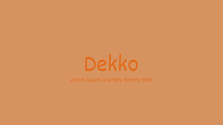 Dekko Font