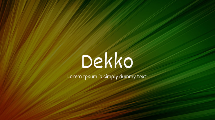 Dekko Font