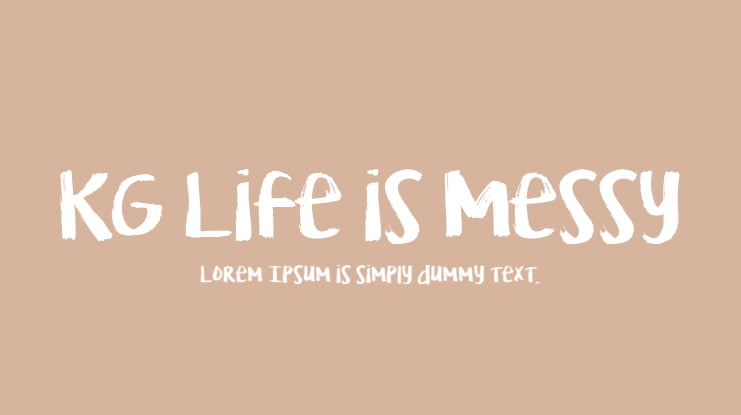 KG Life is Messy Font