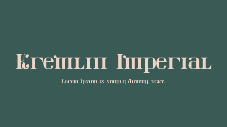Kremlin Imperial Font