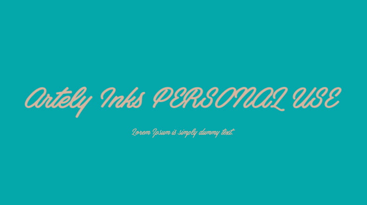 Artely Inks PERSONAL USE Font