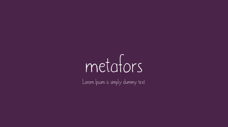 metafors Font