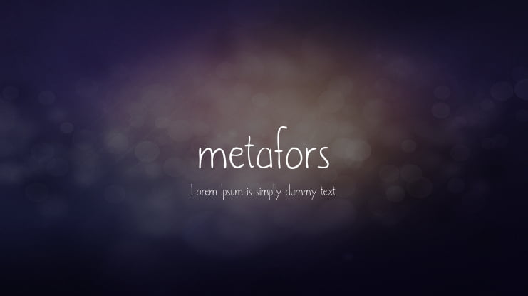 metafors Font