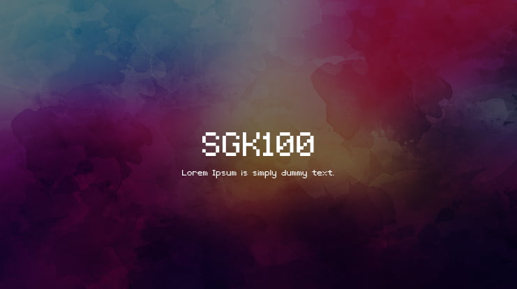 SGK100 Font