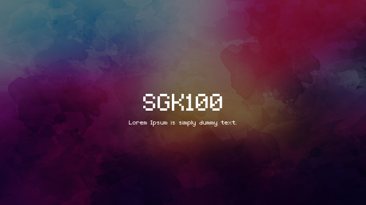 SGK100 Font