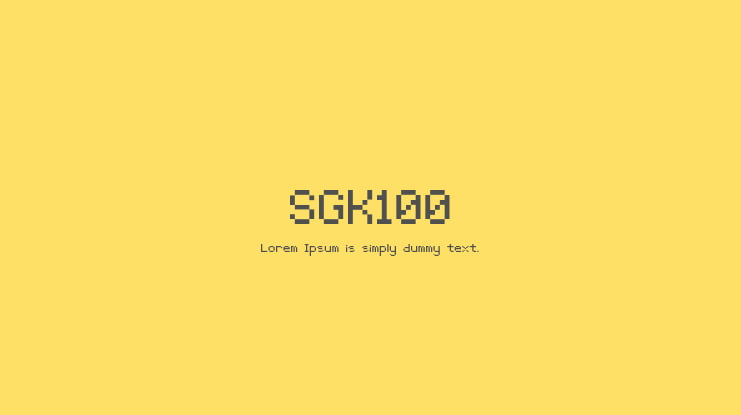 SGK100 Font