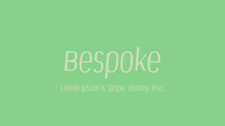 Bespoke Font