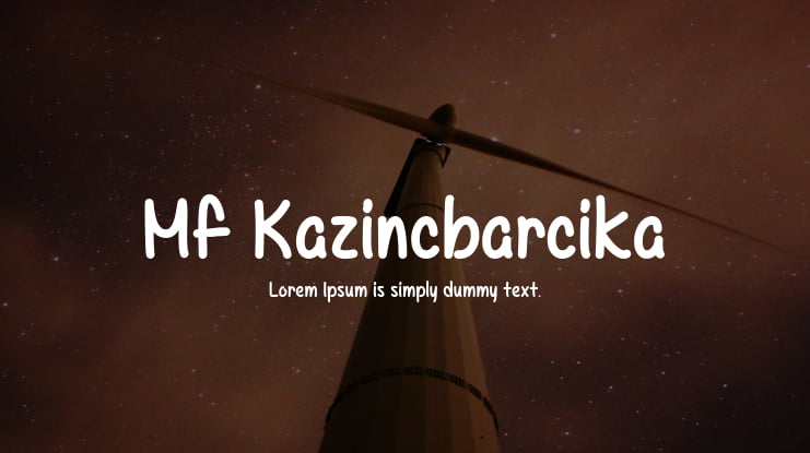 Mf Kazincbarcika Font