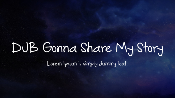DJB Gonna Share My Story Font