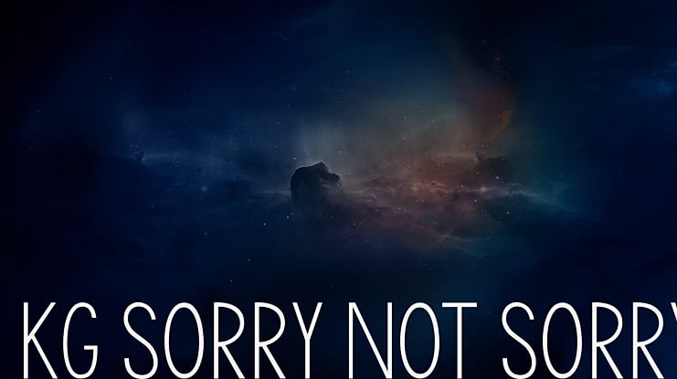 KG Sorry Not Sorry Font Family