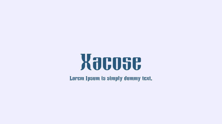 Xacose Font Family