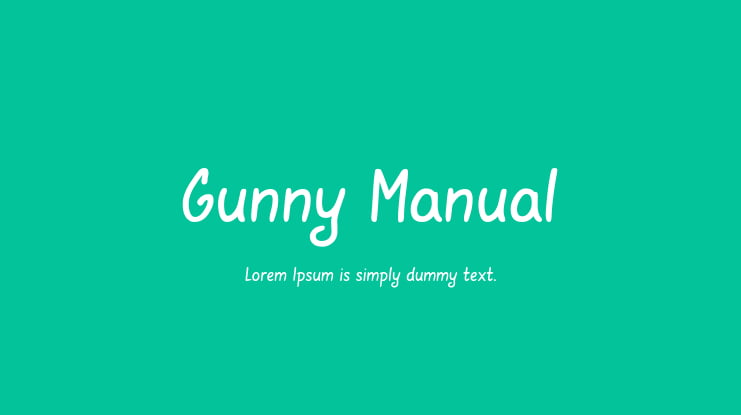 Gunny Manual Font Family