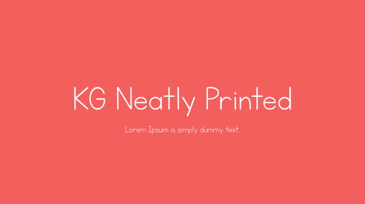 KG Neatly Printed Font Family