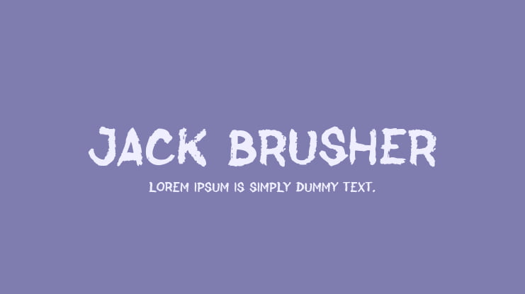 Jack Brusher Font