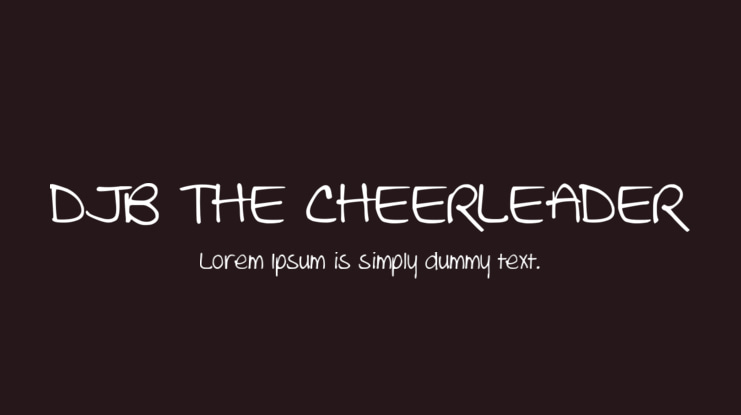 DJB THE CHEERLEADER Font