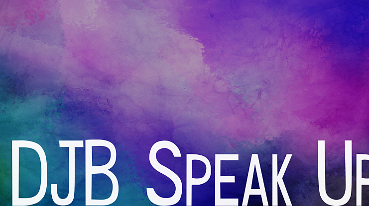 DJB Speak Up Font