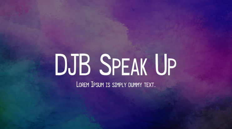 DJB Speak Up Font