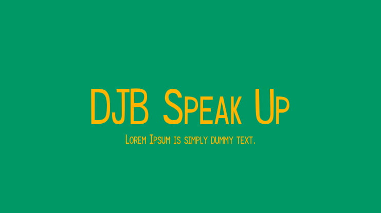 DJB Speak Up Font