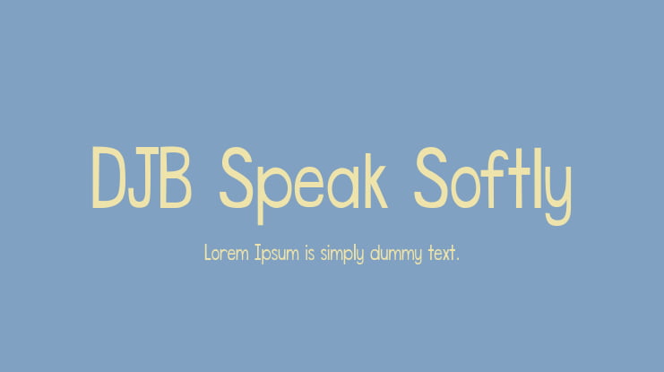 DJB Speak Softly Font