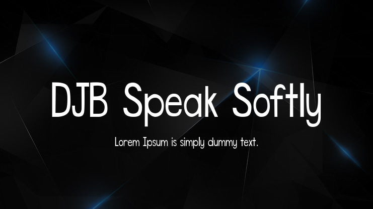 DJB Speak Softly Font