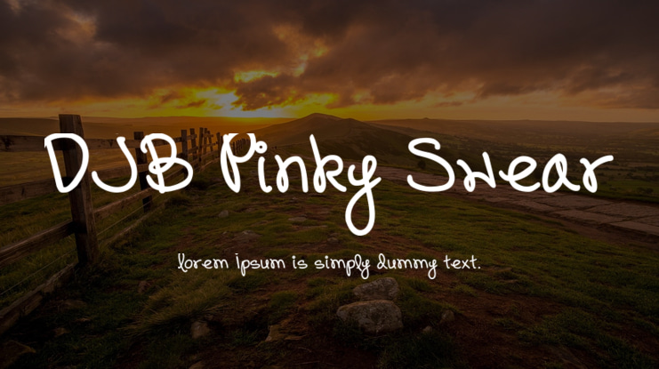 DJB Pinky Swear Font