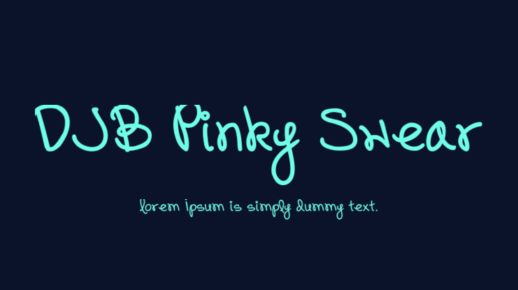 DJB Pinky Swear Font