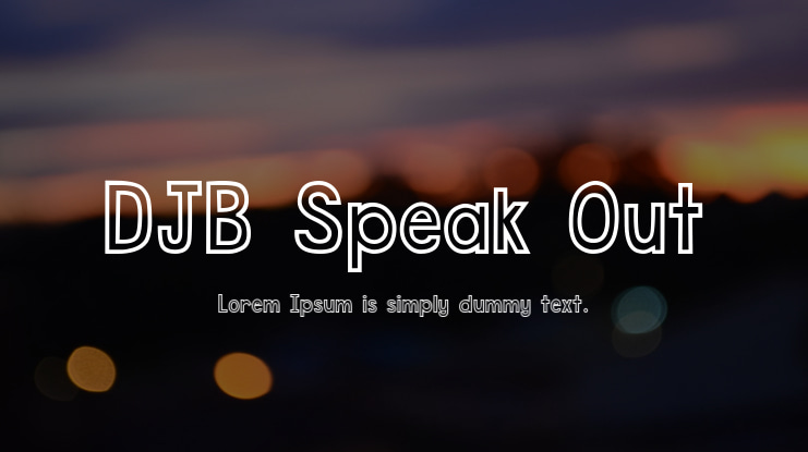 DJB Speak Out Font