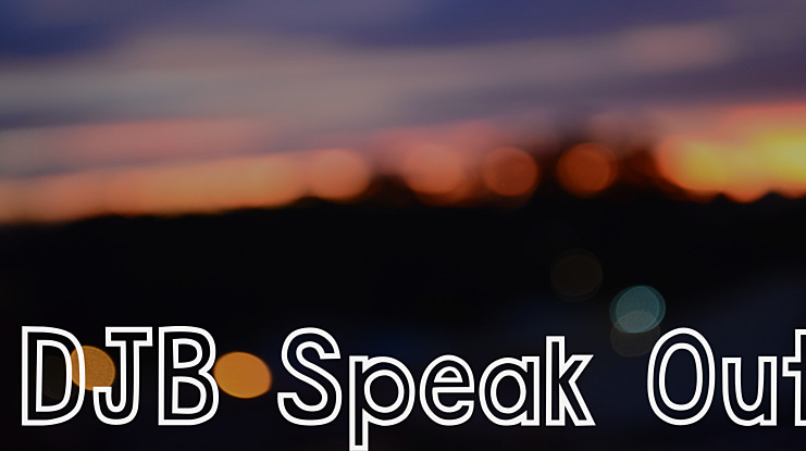 DJB Speak Out Font