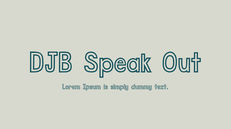 DJB Speak Out Font