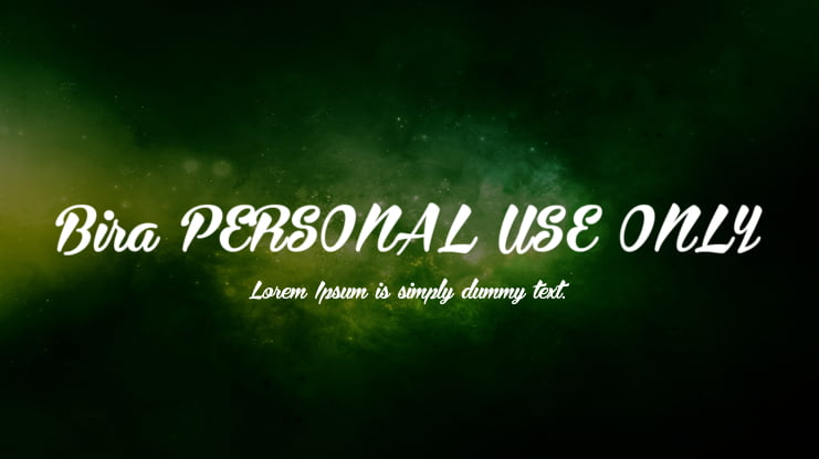 Bira PERSONAL USE ONLY Font