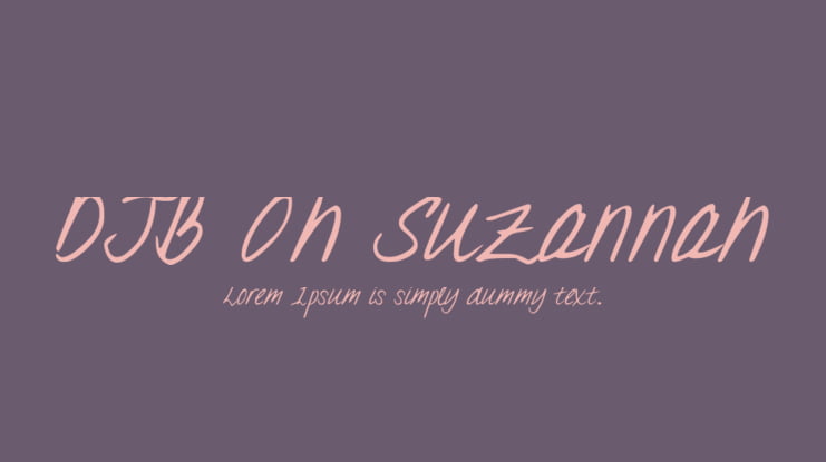 DJB Oh Suzannah Font