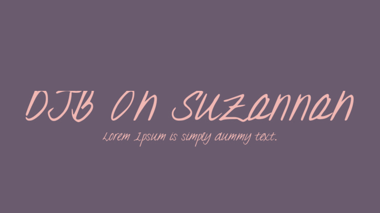 DJB Oh Suzannah Font