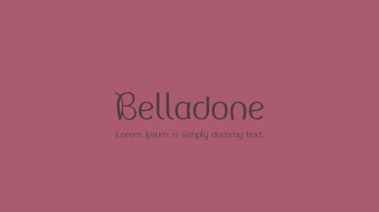 Belladone Font