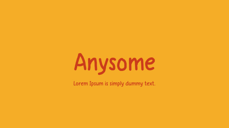 Anysome Font Family