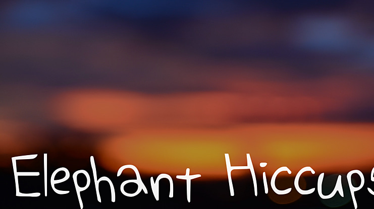 Elephant Hiccups Font