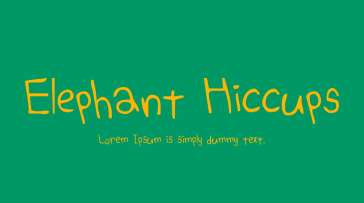 Elephant Hiccups Font