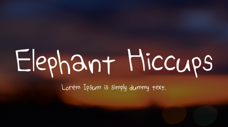 Elephant Hiccups Font