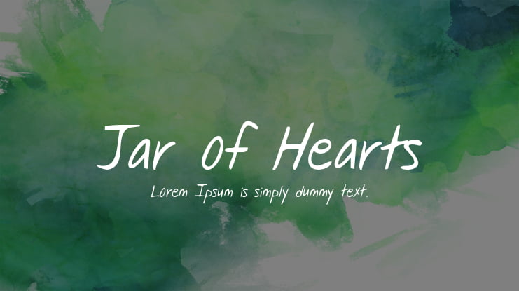 Jar of Hearts Font