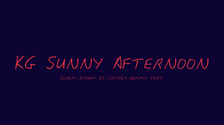 KG Sunny Afternoon Font